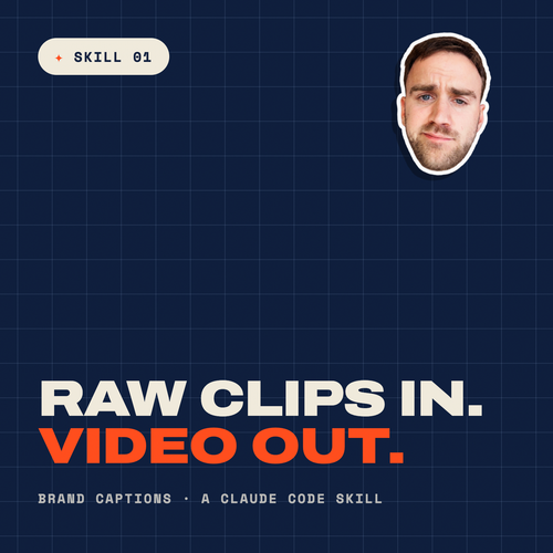 Brand Captions: raw clips in, video out